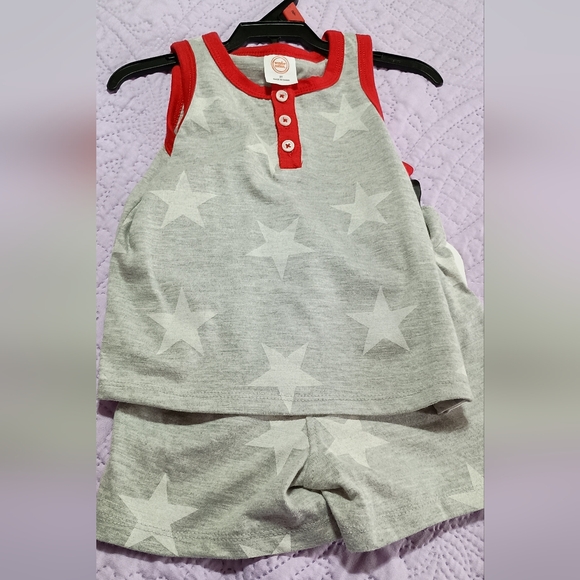 Wonder Nation Toddler Boys’ Americana Print Tank Top and Shorts Set, 2-Piece 2T - Picture 4 of 4